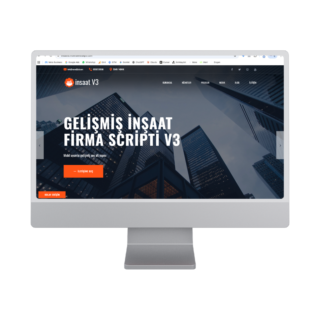 Gelişmiş İnşaat & Müteahhitlik Sitesi