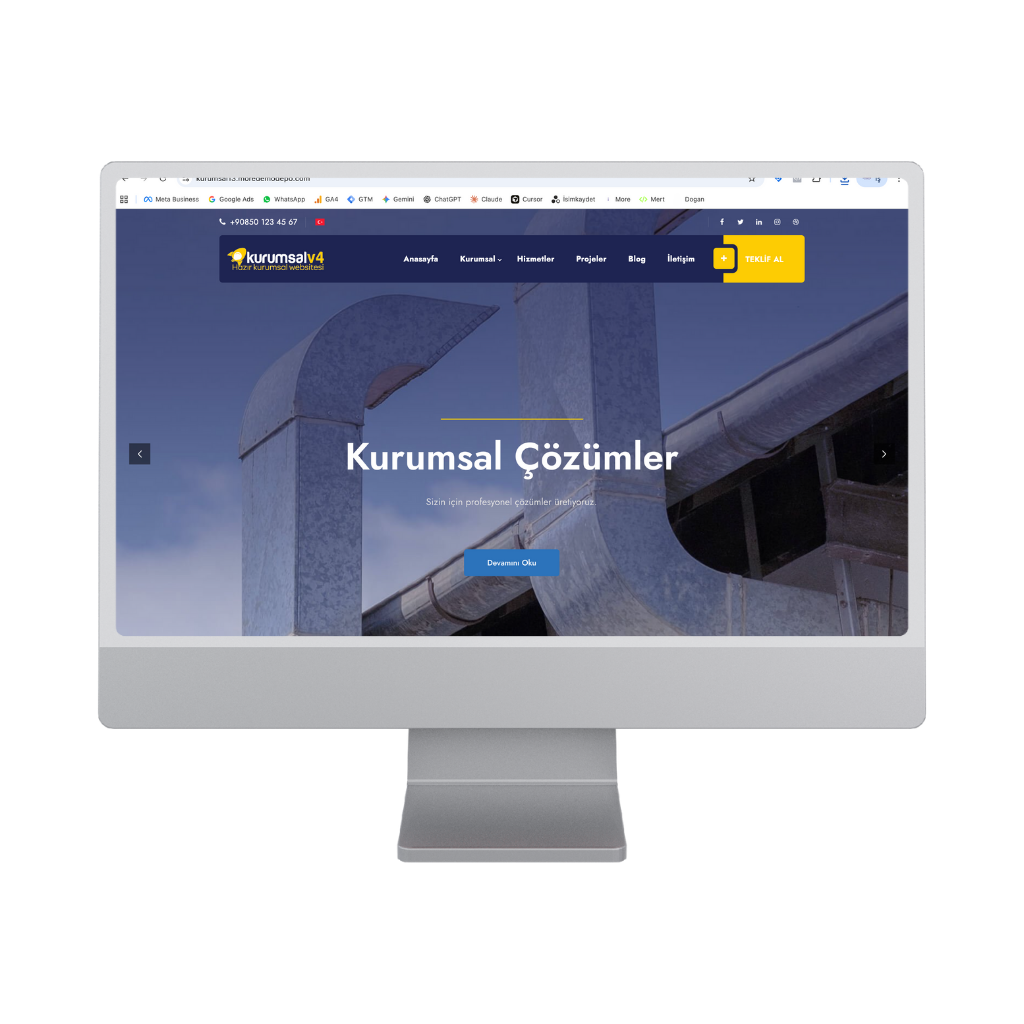 Profesyonel Kurumsal Hazır Web Sitesi Paketi