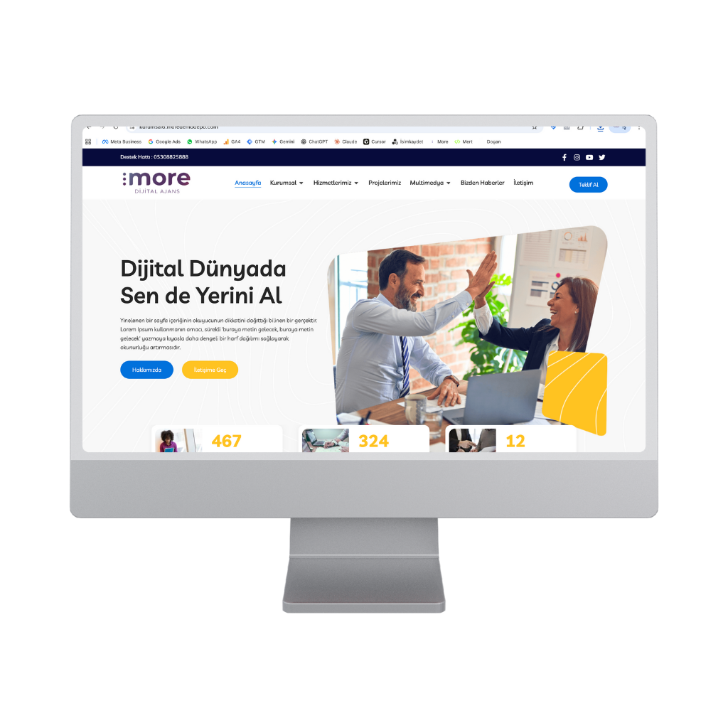 Profesyonel Kurumsal Hazır Web Sitesi Paketi