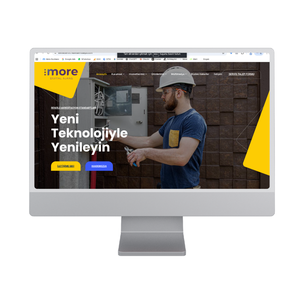 Profesyonel Teknik Servis Hazır Web Sitesi