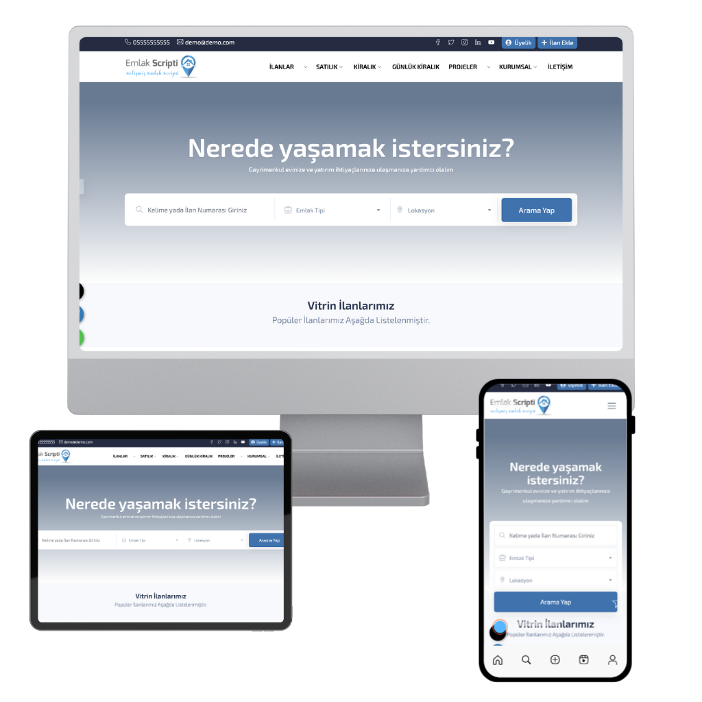 Üyelikli ve Çok Dilli Hazır Emlak İlan Portalı