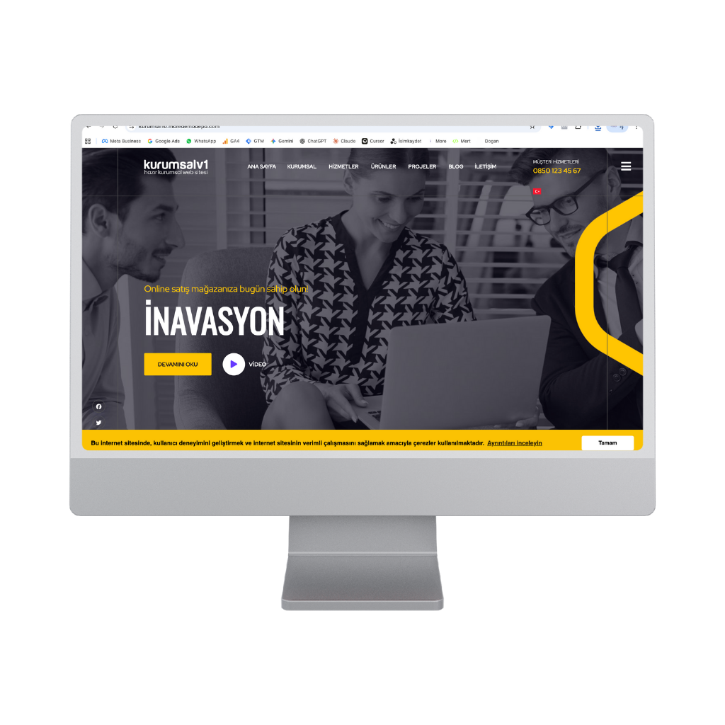 Profesyonel Kurumsal Hazır Web Sitesi Paketi