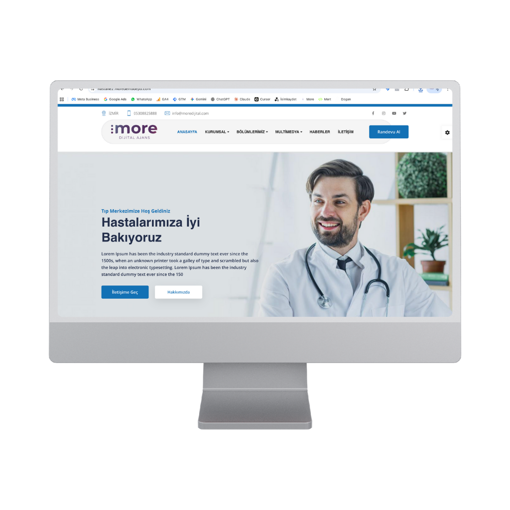 Hastane ve Doktor Web Sitesi Paketi