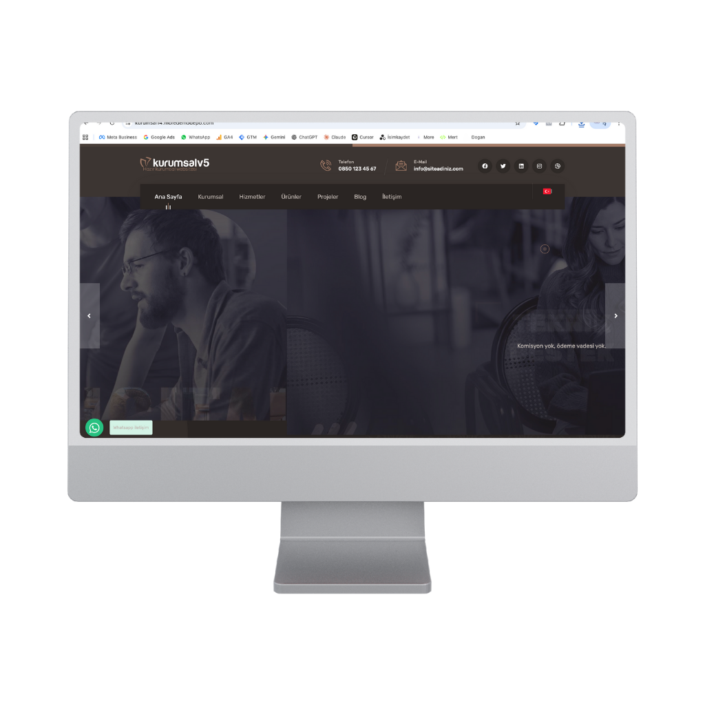 Profesyonel Kurumsal Hazır Web Sitesi Paketi