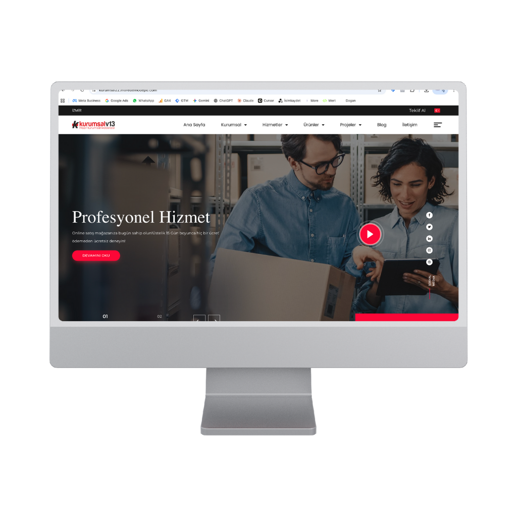 Profesyonel Kurumsal Hazır Web Sitesi Paketi