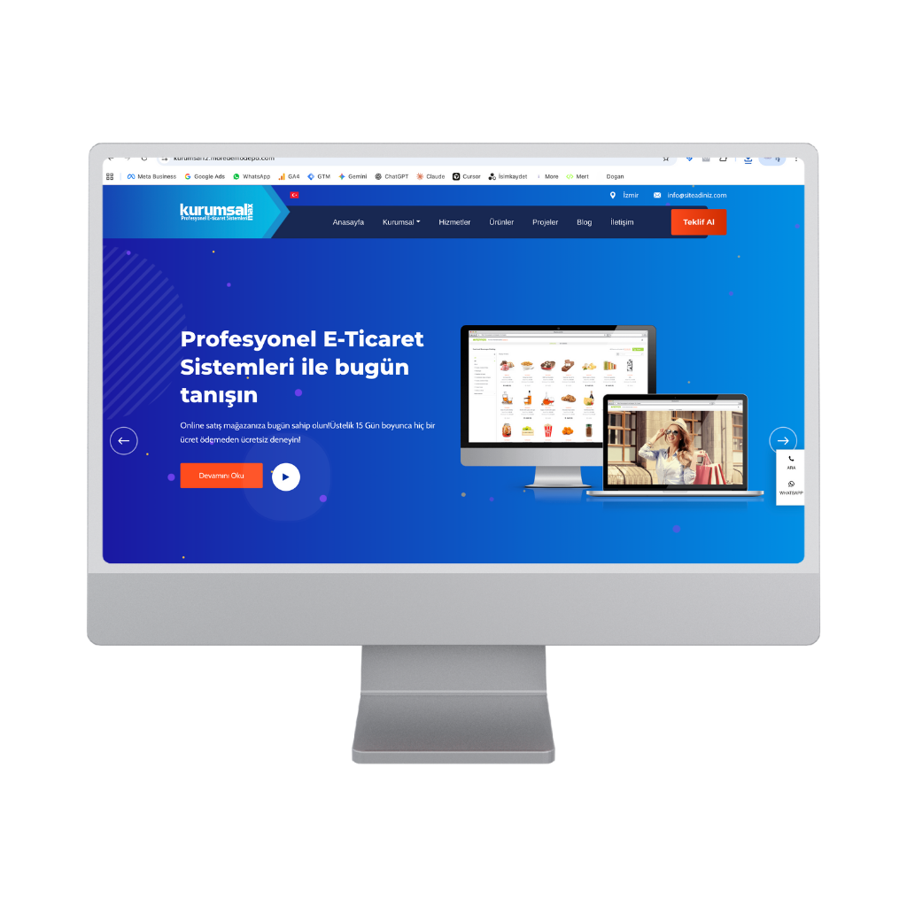 Profesyonel Kurumsal Hazır Web Sitesi Paketi